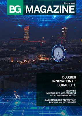 Photo de nuit de Lyon utilisée en couverture de la revue professionnelle BG mag – Philippe Théry photographe