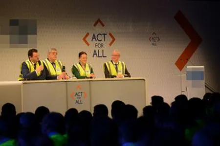 Reportage photo réunion et assemblée plénière en webcast à Lyon – multinationale