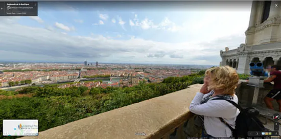 Visite virtuelle 360° de l'esplanade de la basilique de Fourvière à Lyon – Google Maps