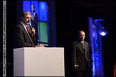 Intervention en salle pleniere lors d un evenement d entreprise a Eurexpo Lyon