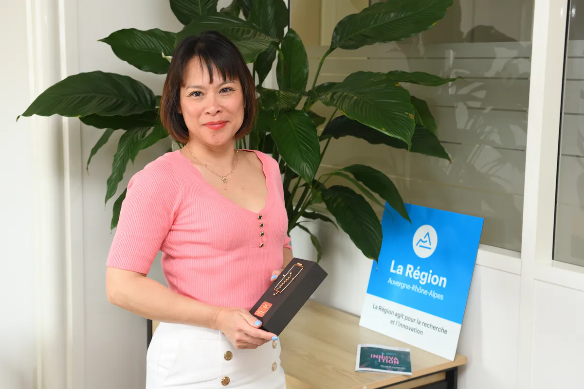 Portrait dirigeante Vetophage en laboratoire pharmaceutique – reportage photo dossier de presse INPI Lyon